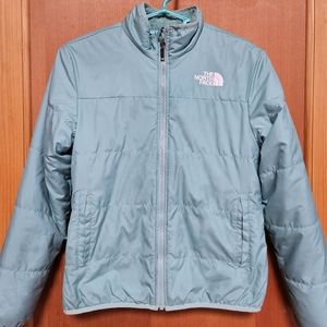 North Face girls jacket size large, teal